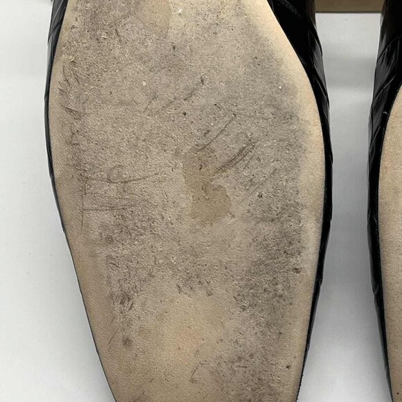 Bells and Becks Serena Croc Crocodile Embossed Slides Mules VGUC Size EU 38.5 - Picture 9 of 10